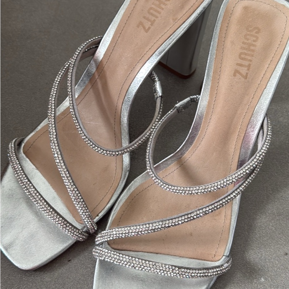 Schutz Silver Women's Heels